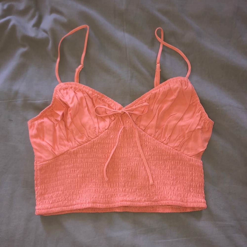 Peach crop top, size M